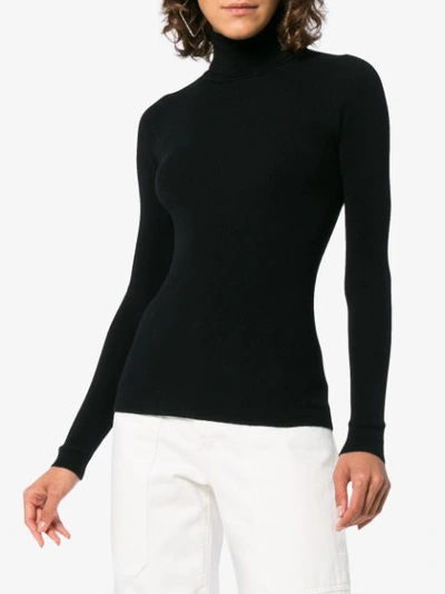 Shop Alexandra Golovanoff Roll Neck Cashmere Jumper In Black