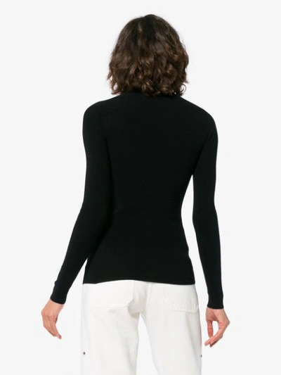 Shop Alexandra Golovanoff Roll Neck Cashmere Jumper In Black