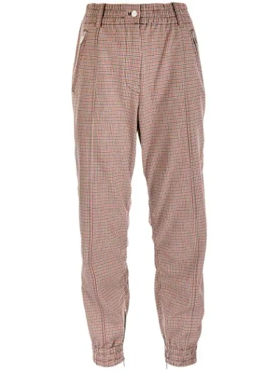 Shop Derek Lam 10 Crosby Checked Tapered Trousers In Multicolour