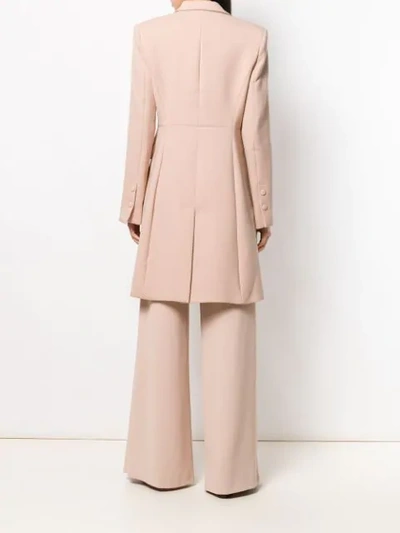 Shop Pinko Fitted Single-breasted Coat In Neutrals