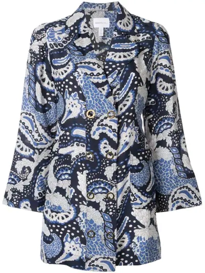 Shop Alice Mccall Paisley Print Jacket In Blue