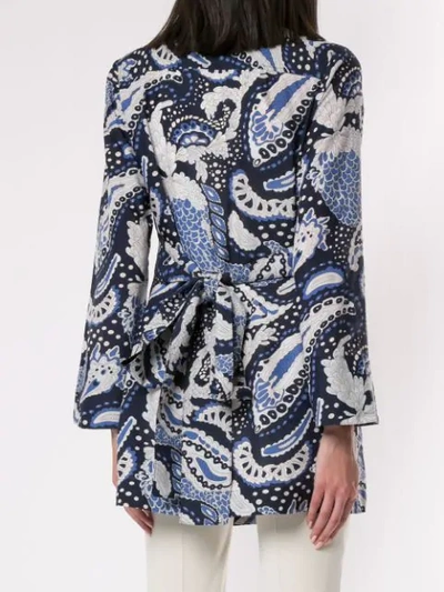 Shop Alice Mccall Paisley Print Jacket In Blue