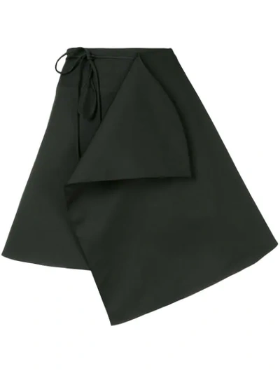 Shop Tiko Paksa Tie Waist Mini Wrap Skirt - Black