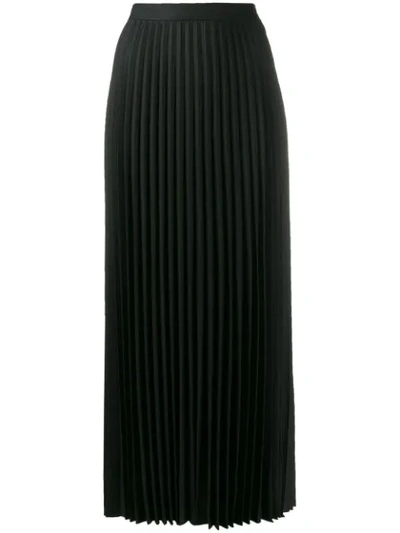 Shop Calvin Klein Pleated Maxi Skirt In Black