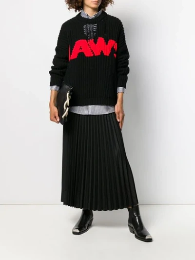 Shop Calvin Klein Pleated Maxi Skirt In Black