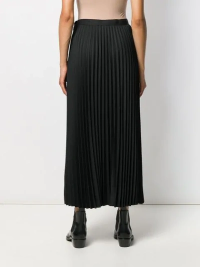 Shop Calvin Klein Pleated Maxi Skirt In Black