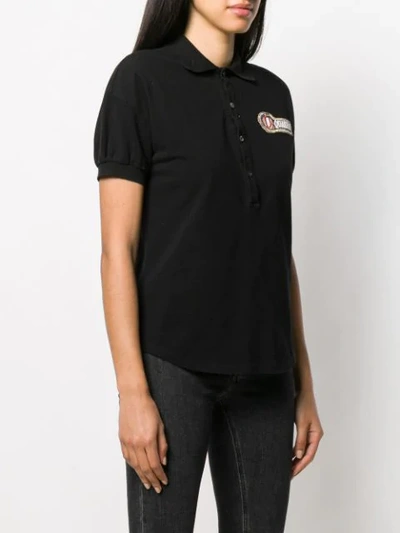 Shop Dsquared2 Logo Polo Shirt In Black