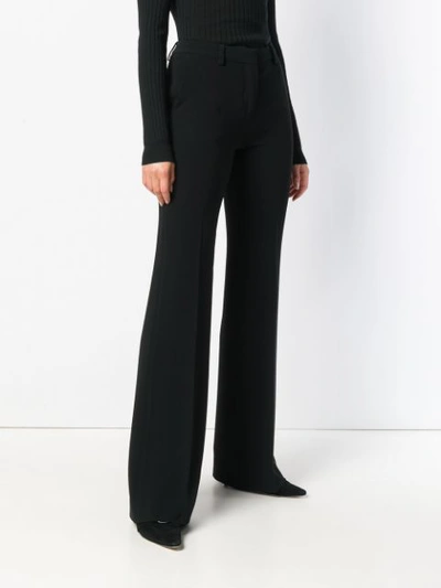 Shop Brag-wette Tailored Flared Trousers - Black