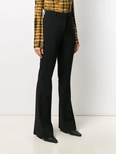 Shop Quelle2 Slim-fit Flared Trousers In Black