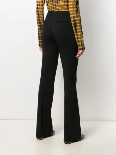 QUELLE2 SLIM-FIT FLARED TROUSERS - 黑色
