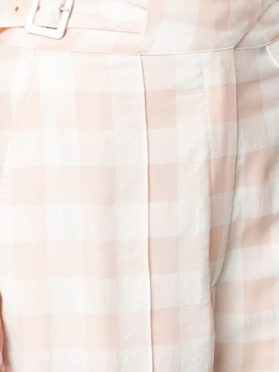 Shop Alice Mccall Check Print Trousers In Pink