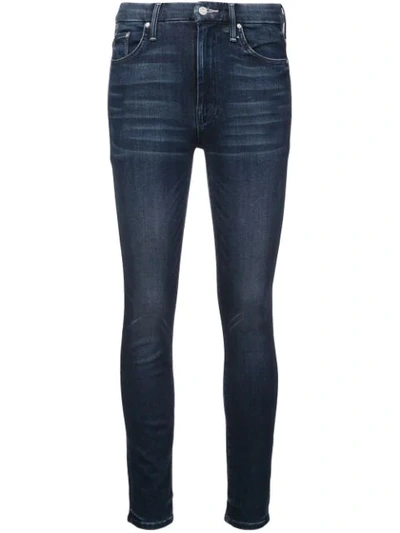 Shop Mother Faded Skinny Jeans - Blue