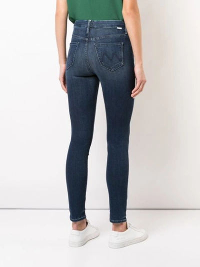 Shop Mother Faded Skinny Jeans - Blue