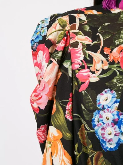 Shop Ingie Paris Floral Print Fitted Dress In Multicolour