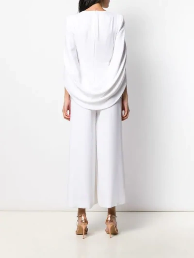 Shop Talbot Runhof Cut-out Detail Jumpsuit In White