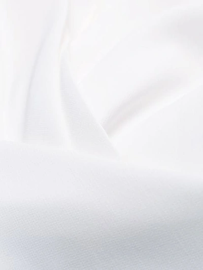 Talbot Runhof Silva Cropped Cape-effect Draped Crepe Jumpsuit In White