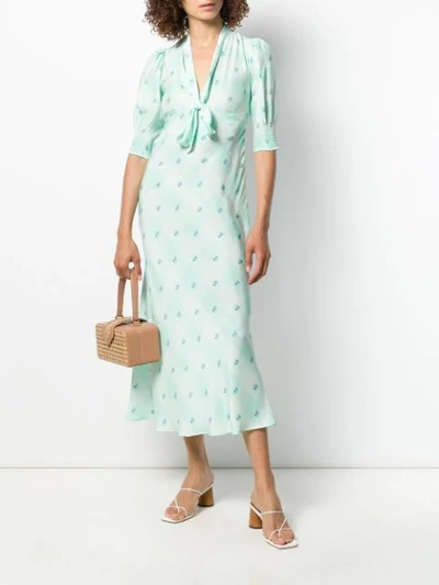 Shop Rixo London 'harper' Kleid In Floral Mint