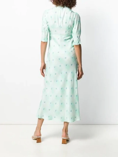 Shop Rixo London 'harper' Kleid In Floral Mint