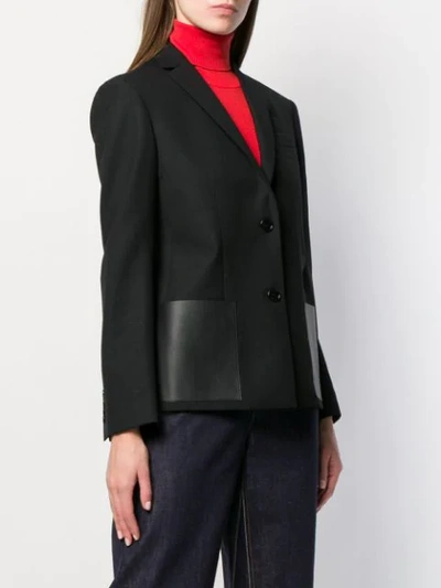 Shop Burberry Single-breasted Tailored Blazer In Black