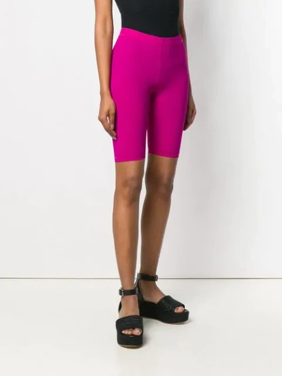 Shop Nanushka Biker Jersey Shorts In Purple