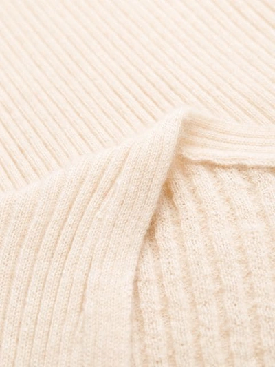 Shop Uma Wang Ribbed Knitted Jumper In Neutrals