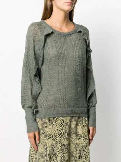 Shop Antik Batik Ruffle Trim Jumper In Green