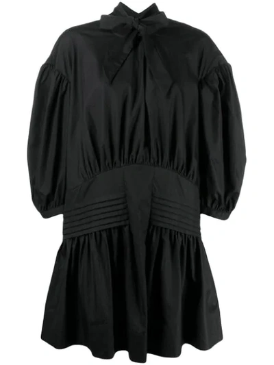 Shop Simone Rocha Balloon Sleeve Dress In Black