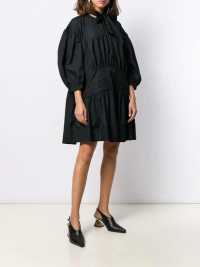 Shop Simone Rocha Balloon Sleeve Dress In Black