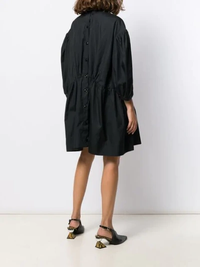 Shop Simone Rocha Balloon Sleeve Dress In Black