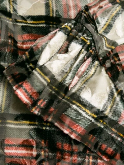 PREEN BY THORNTON BREGAZZI VIVIENNE TARTAN BLOUSE - 黑色