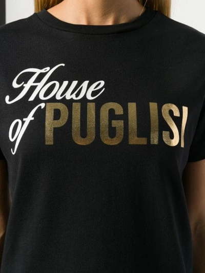 Shop Fausto Puglisi Printed Logo T-shirt In Black