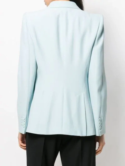 Shop Alexander Mcqueen Single Button Blazer In Blue