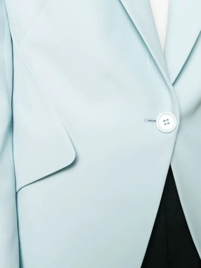 Shop Alexander Mcqueen Single Button Blazer In Blue