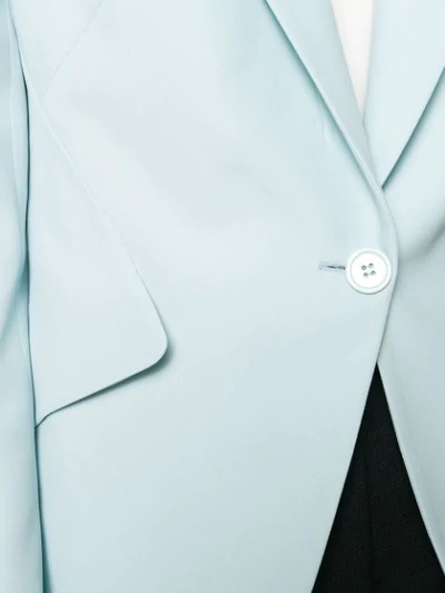 Alexander Mcqueen Single-button Structured Style Blazer In Blue