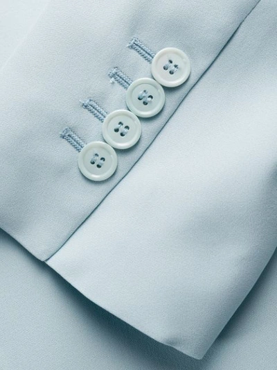 Alexander Mcqueen Single-button Structured Style Blazer In Blue