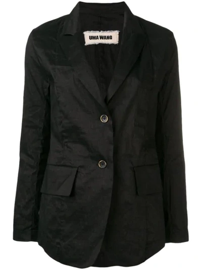 Shop Uma Wang Lightweight Linen Jacket In Black