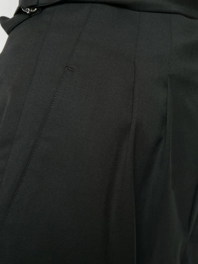 Shop Helmut Lang Pleated Shorts - Black