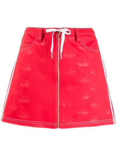 Shop Fiorucci X Adidas All Over Angels Skirt In Red