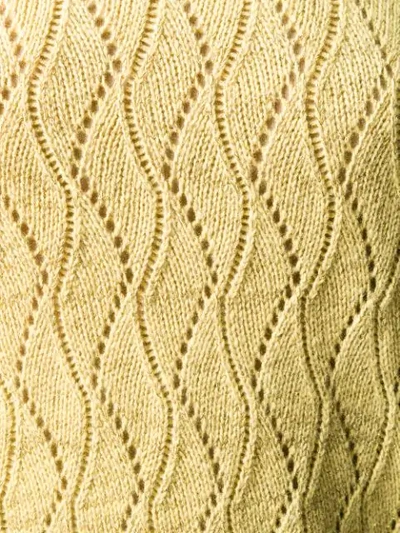 Shop Etro Pointelle Knitted Jumper In Yellow