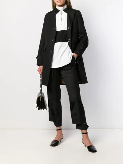 Shop Burberry Single Breasted Trench Coat In 黑色