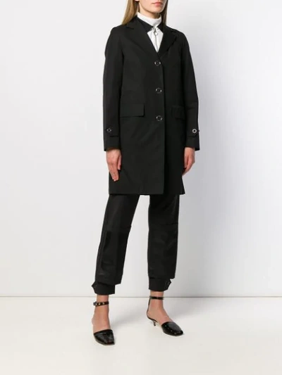 BURBERRY SINGLE BREASTED TRENCH COAT - 黑色