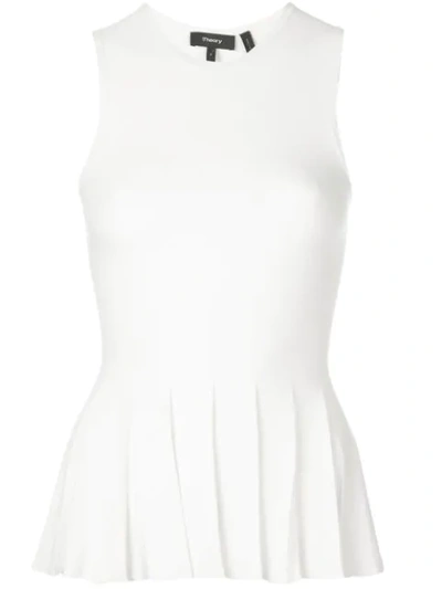 Shop Theory Pleated Tank Top In White