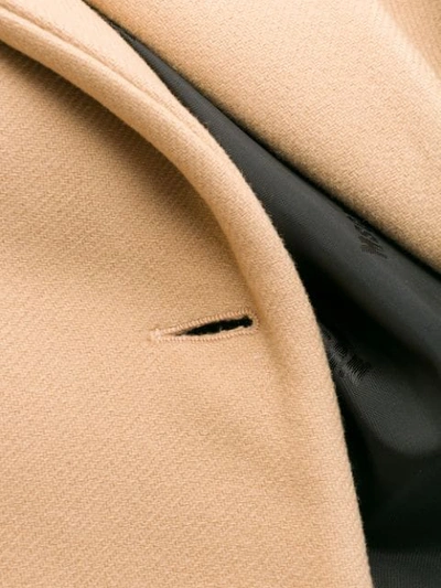 Shop Msgm Double-breasted Virgin Wool Trench Coat In Neutrals