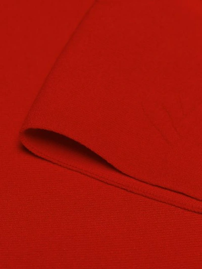 Shop Alexander Mcqueen Textured Skater Dress In Red