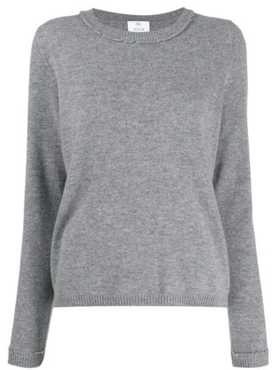 Shop Allude Round Neck Sweater In Grey