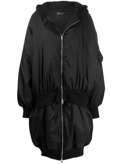 Shop Barbara Bologna Oversized Zipped Coat In Black