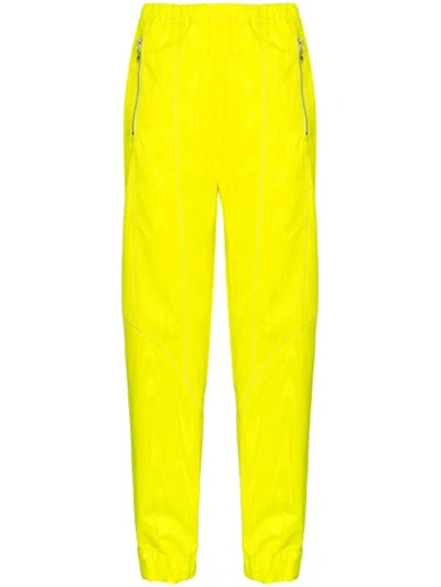 Shop Marine Serre Elasticated Track Pants In Yellow