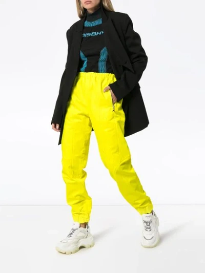 Shop Marine Serre Elasticated Track Pants In Yellow