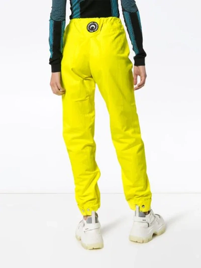 Shop Marine Serre Elasticated Track Pants In Yellow