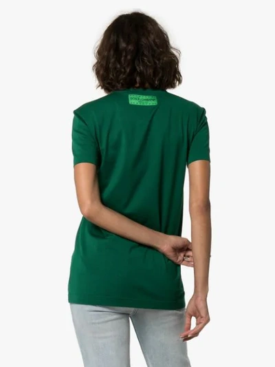 Shop Dolce & Gabbana Logo Printed T In Green